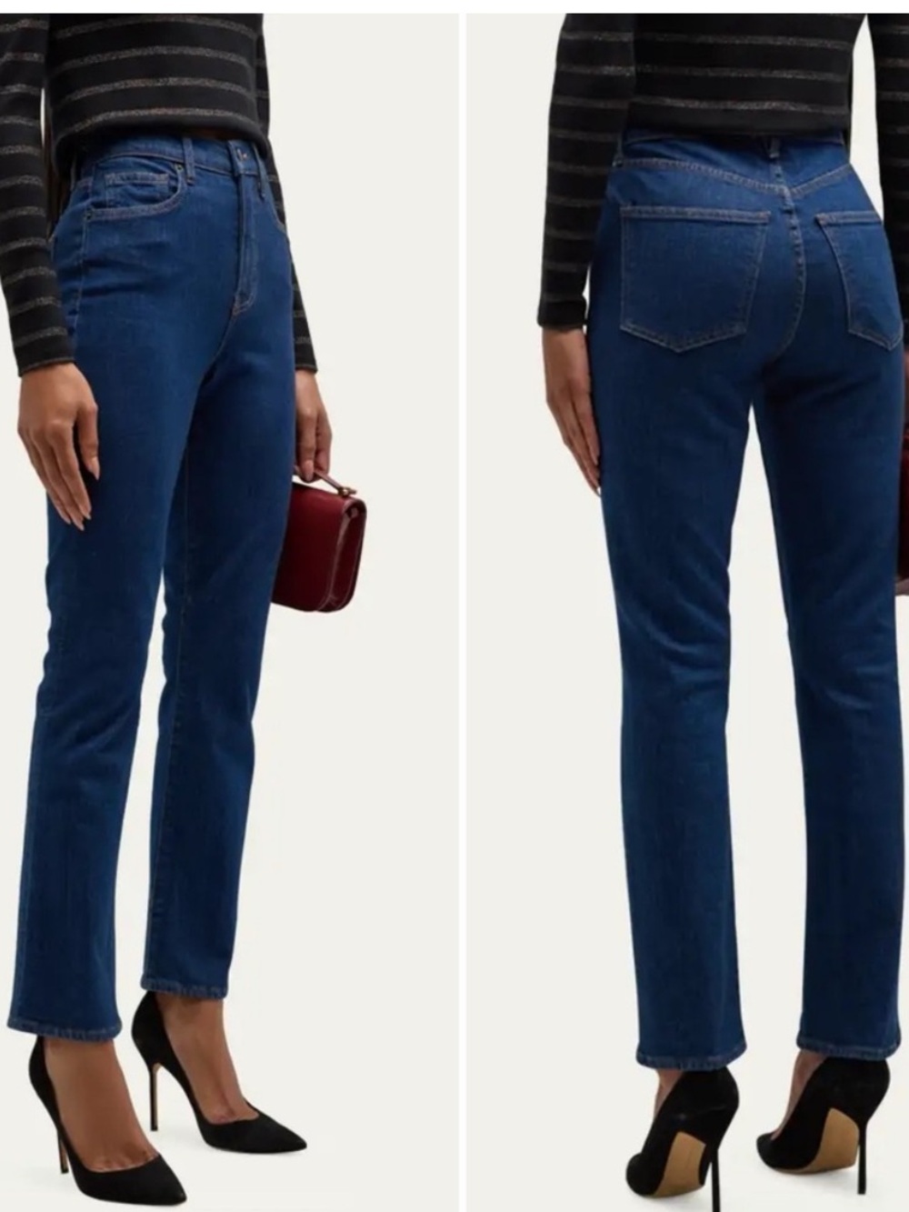 NWT Veronica Beard Jeans Alenah Slim Straight High Rise in Rodeo Clean